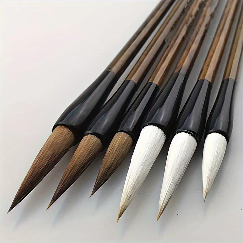 3 pezzi pennelli per scrittura in legno donnola capelli di lana set di pennelli per calligrafia tradizionale cinese per pittura ceramica scrittura in argilla ceramica