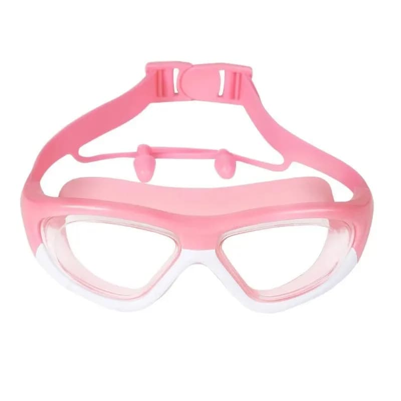 Waterproof Children's Swimming Goggles, High-definition Anti Fog Wide-angle Large Frame Sealed Earplugs for Children's Swimming.