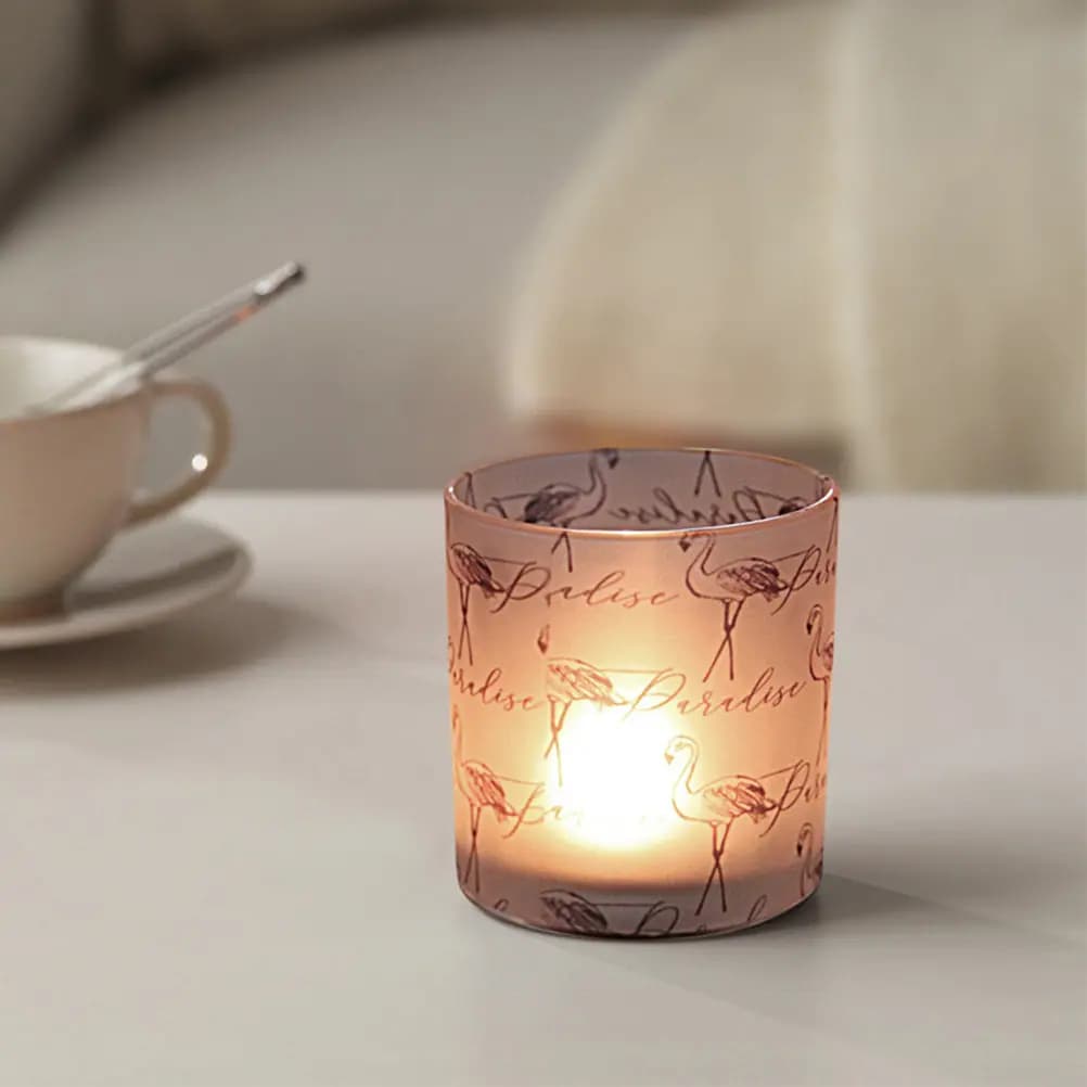 Portacandele Mini, Portacandele Tealight in Vetro per Decorazione Casa, Lampade in Vetro