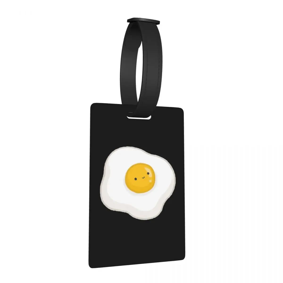 Etichette per Bagagli a Forma di Uovo Fritto, Accessori per Valigie, Targhette per Bagagli da Viaggio, Porta Etichette con Nome e Indirizzo