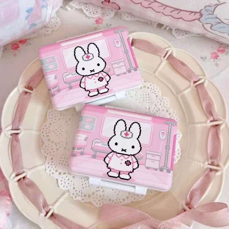 Anime Miffy Pill Box Portable Large Capacity Protect From Light and Moisture Good Looks New Hot Selling Wholesale Good Things
