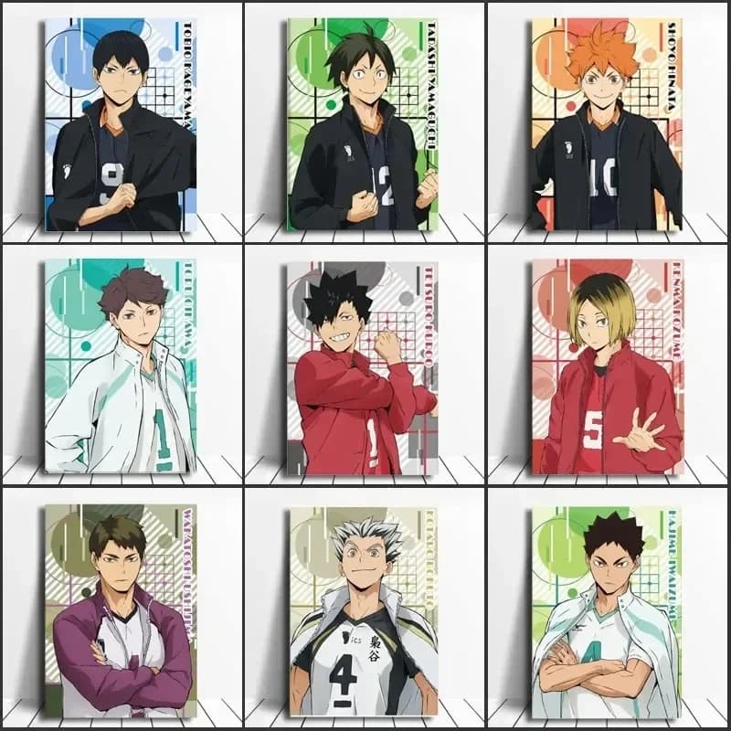 Anime Poster Character Volleyball Boy Haikyuu Painting on Canvas Posters & Prints Wall Art Pictures for Living Room Decoration