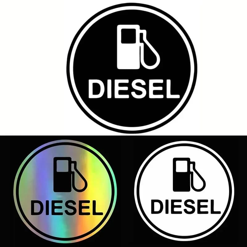 Adesivo per Auto Diesel 14x14cm, Impermeabile in Vinile PVC, per Paraurti, Finestrini, Moto, Laptop, Muro, Accessori Tuning