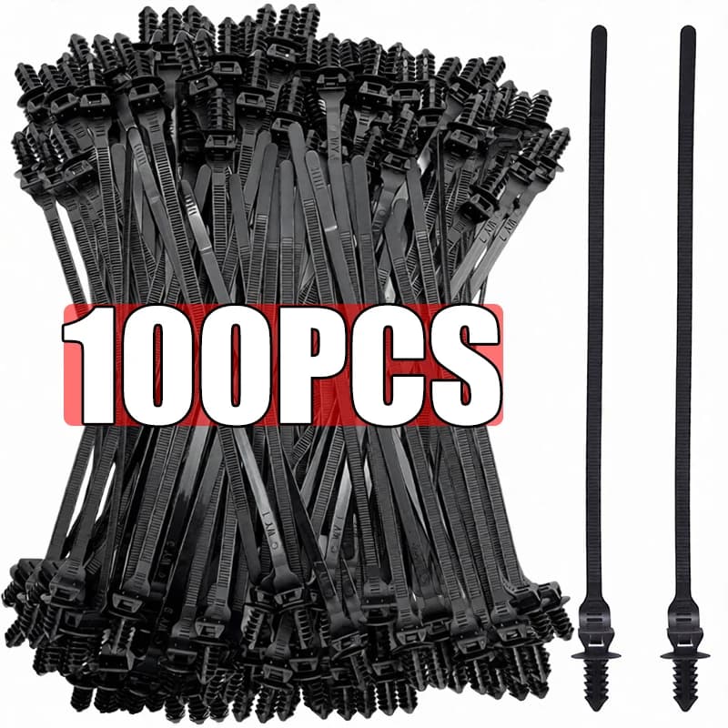 15 centimetri 20 centimetri Auto Cavo di Gestione del Cavo Cinghie Push Mount Zip Tie Abete Albero Clip Cablaggio Auto Cablaggio di Fissaggio Fissatore In Nylon Tie Wrap