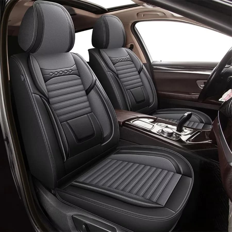 Seat Covers for Sonata 20072025 2026 Front Rear Car Seat Covers Waterproof Leather Seat Protectors with Lumbar Support Easy to