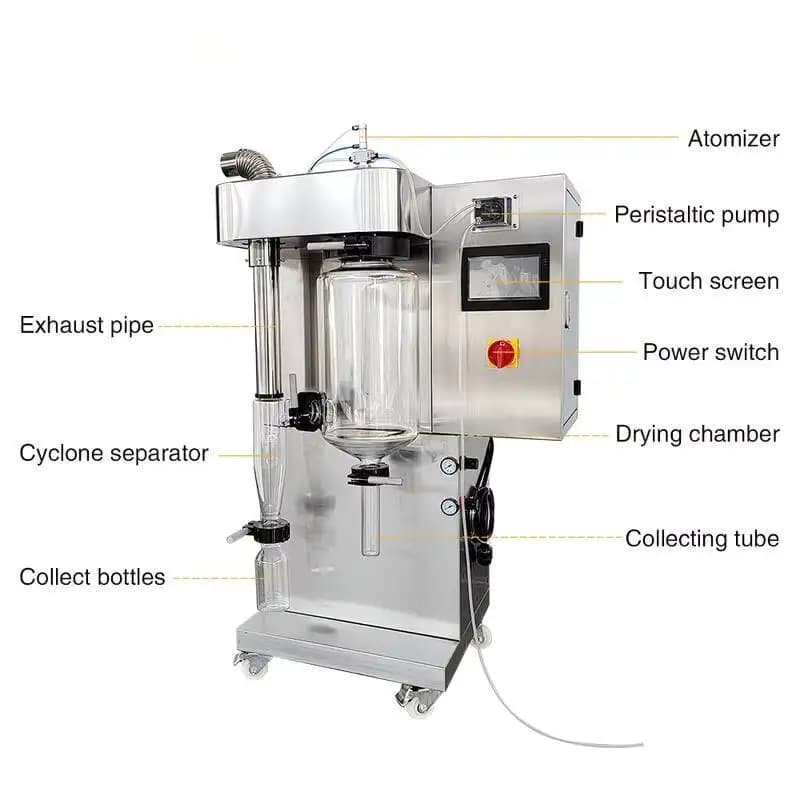 Mini Spray Dryer Laboratory Escalator Dryer Spray Dryer Equipment For Milk Serum Protein Deter Powder