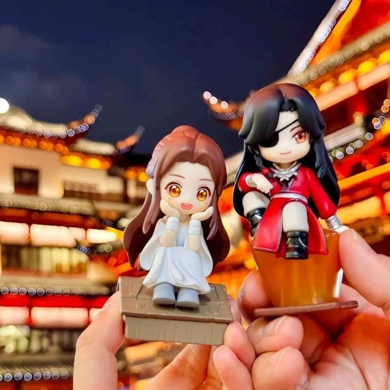 New Hot Tian Guan Ci Fu Figure Anime Blind Box Meet You Serie Xielian Huacheng Modello di bambola Figura Scatola misteriosa Regali per bambini