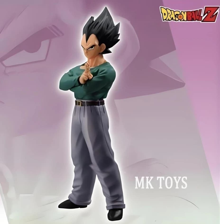 Figura Anime Dragon Ball Z 25cm/9.84in, Vegeta in Abbigliamento Casual, Action Figure in PVC, Modellino da Collezione, Giocattoli per Bambini, Regalo