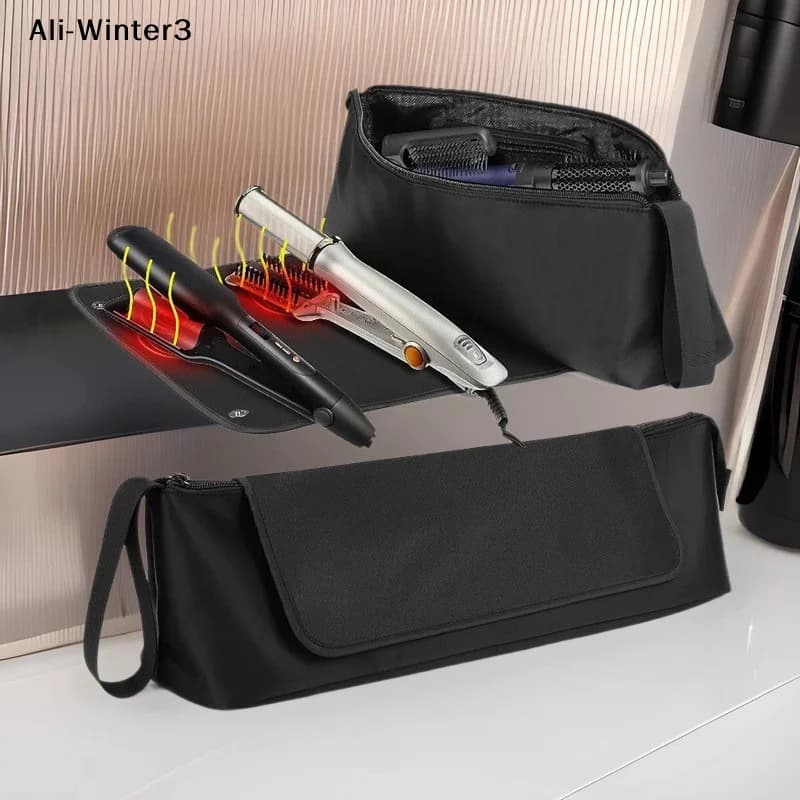 laWN laTravel bag 2 in 1 for hair tools, for hair plates, smoothing plate, curling iron and hair care accessories, with inner pockets