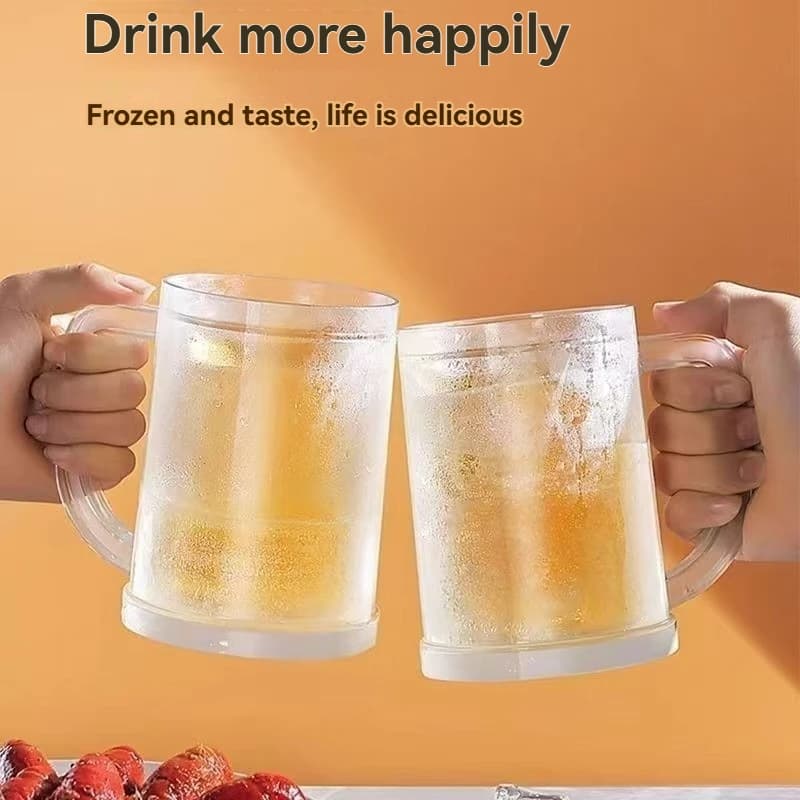 Bicchieri di ghiaccio a doppio strato, perfetti per una festa in piscina per mantenere fresco tutto l'estate. Boccali di birra a doppio strato, raffreddamento freddo