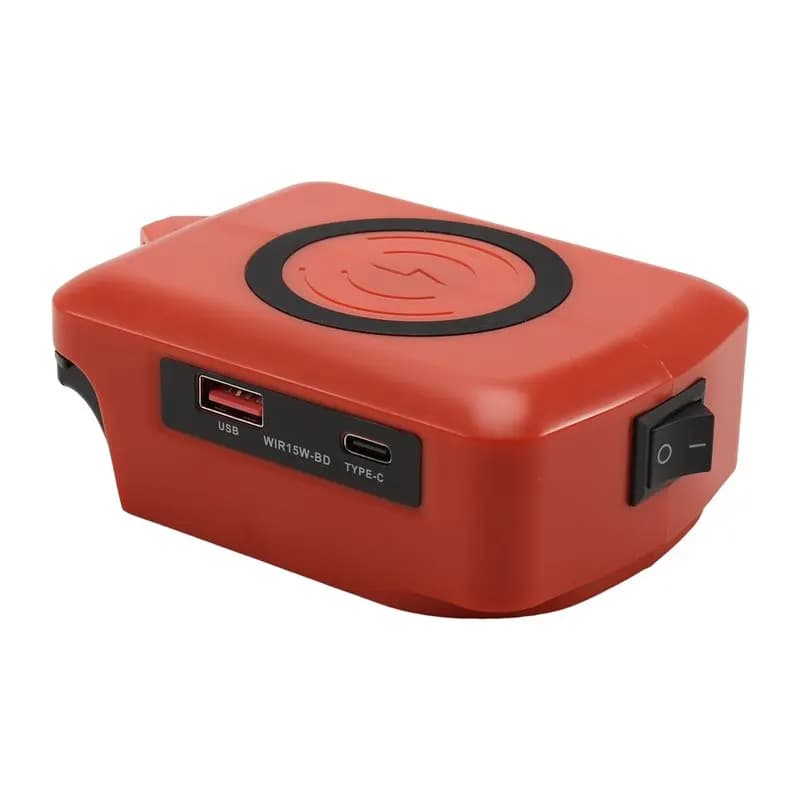 M09K Charging Station For Black& Decker 18V Li- Battery Wireless Adapter Power Bank With Type-C& USB Port