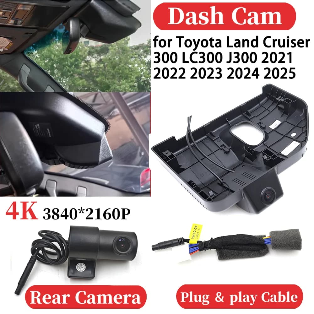 ZJCGO for Toyota Land Cruiser 300 LC300 J300 2021 2022 2023 2024 2025 UHD Auto 4K Video Recorder DVR Dash Cam Dash Camera Dash
