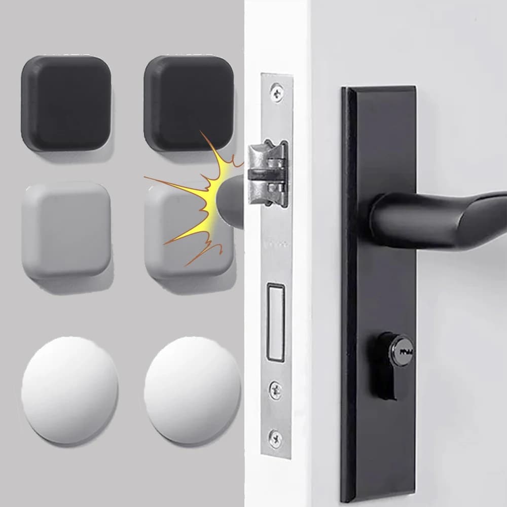 Fermaporta in silicone Protezione da parete Maniglia per porta Paraurti Tappetino da parete Adesivi anti-shock muti autoadesivi per il miglioramento della casa