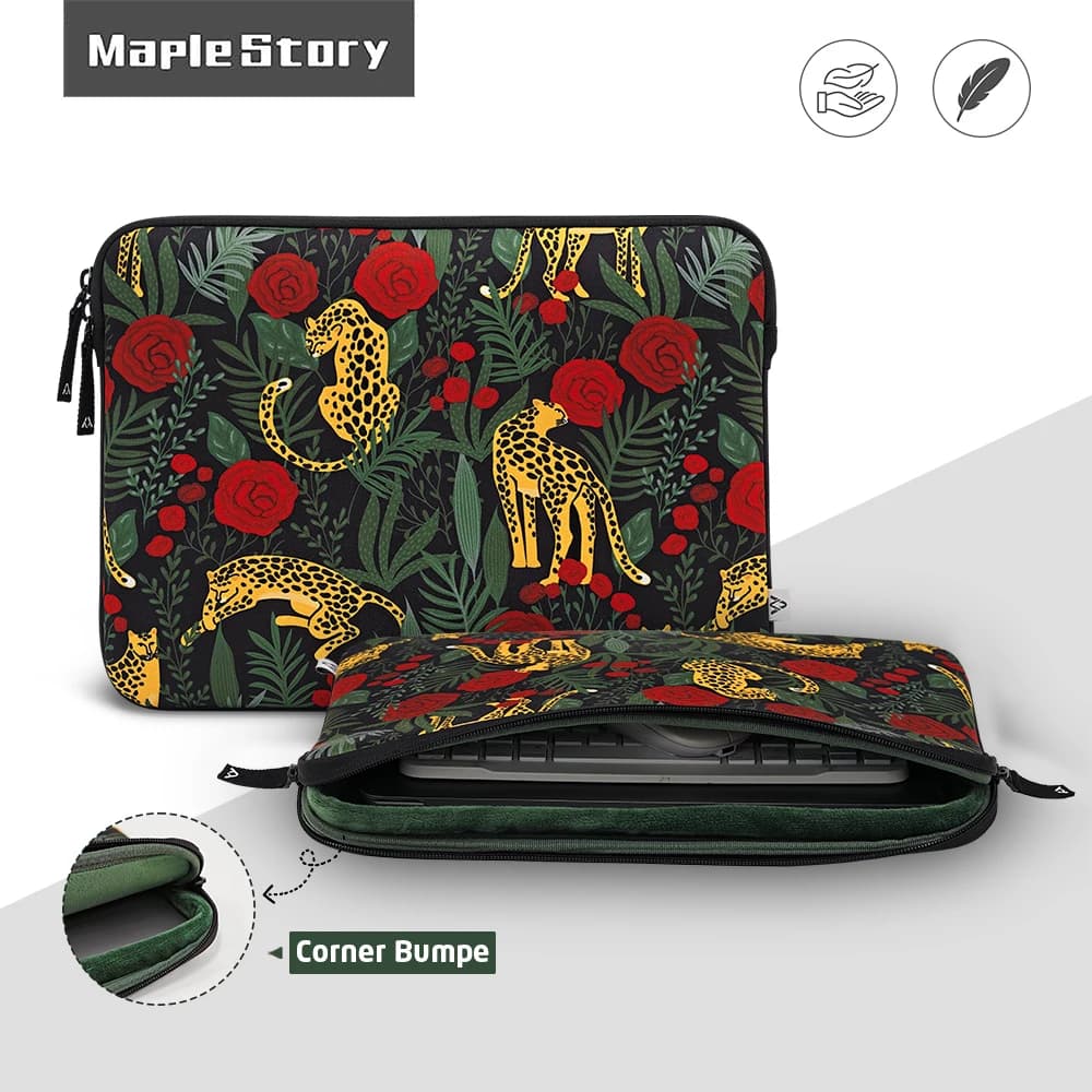 Custodia per laptop con stampa leopardata rosa, custodia per computer antiurto da 13/13,6/15/15,6 pollici, borsa per notebook per MacBook Neo/Air, Dell, HP, Lenovo