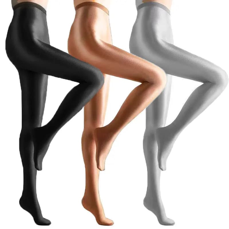 Collant Modellanti Sexy 70D, Leggings Lucidi Effetto Satinato, Biancheria Intima Riflettente per Ballerine e Cantanti, Calze per Discoteca