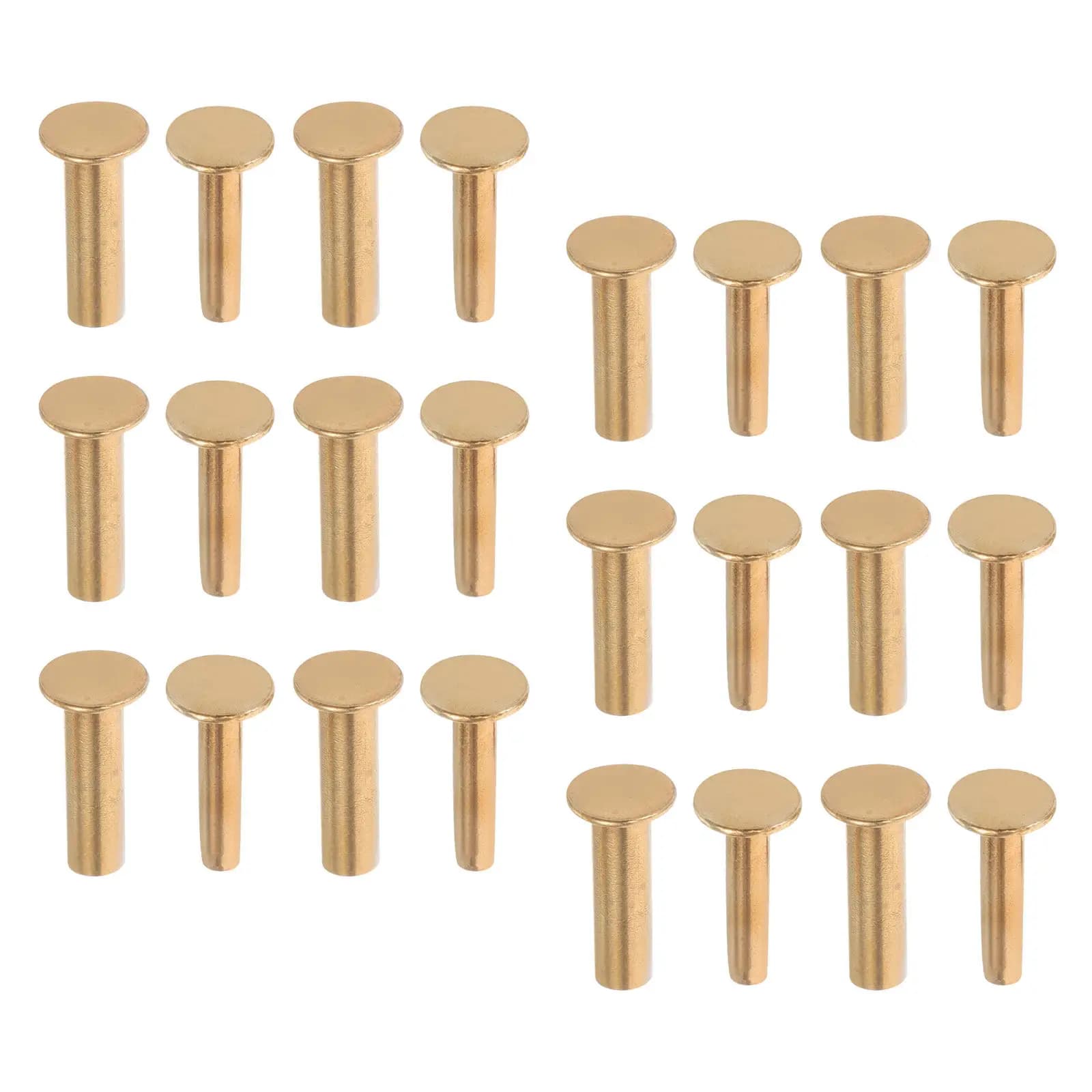 14 Rivetti Paia for Knives Manici, Fissaggi Metallici per Posate, Perni in Rame, Viti per Impugnature in Legno, Rivetti di Fissaggio per Ktelli di Cucina, Tools Fai-da-te