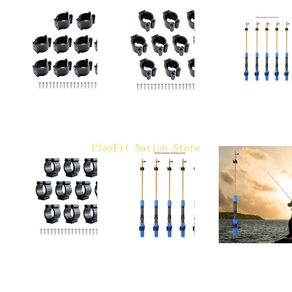 242F 10 pezzi clip per canna da pesca morsetti porta stecche da biliardo organizzatori clip posizionamento