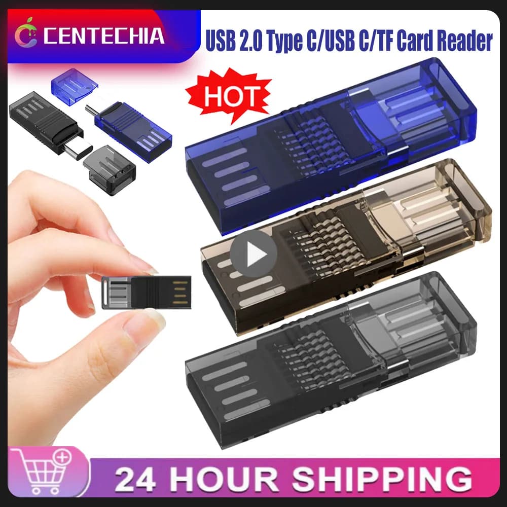 Lettore di schede 2 In 1 multifunzione USB 2.0 tipo C/USB C a SD Micro TF Card OTG Reader Adapter Memory Microsd Cardreader per IPad