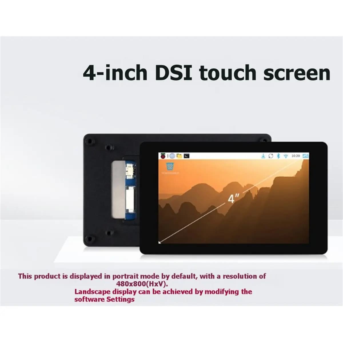 NEW FACTORY~For Raspberry Pi5 4 Inch DSI Display LCD Capacitive Touchscreen 480x480 Resolution for Board DIY Projects