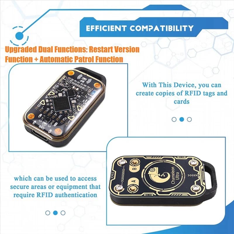 B24B Chameleon Ultra Upgrade Smart Card Emulatore + 3XUID Card/Keychain RFID Smart Chip Reader 125K 13.56M Card NFC Duplicatore