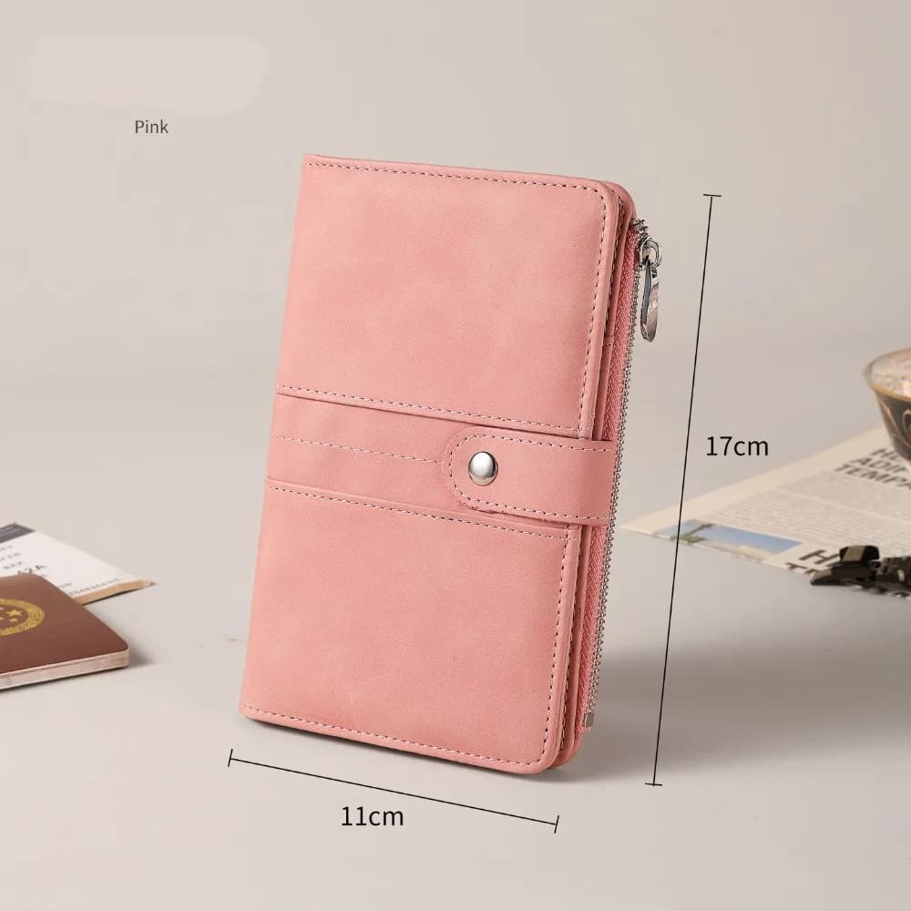 Creative Card Holder PU Passport Bag Purse Passport Cover Passport Clip Multifunctional Airplane Check-in Storage Bag Women