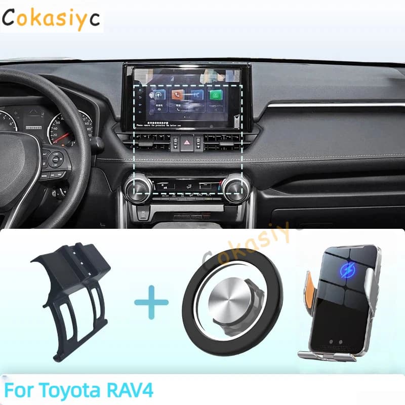 Made to measure For Toyota RAV4 RAV 4 2020 2021 2022 2023 Phone Holder Car Magnetic Phone Mount Smart Sensing Wireless Charging