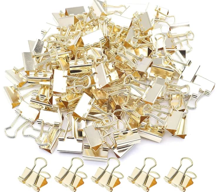 Golden Long Tail Clips 15mm Dovetail Clips Small-Sized Passport Holder Specialized Manufacturing Office Equipment And Schoo