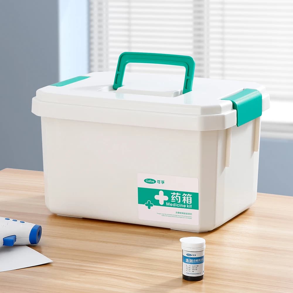 COFOE S/M/L Kit di pronto soccorso domestico Scatola di immagazzinaggio di medicinali Kit di pronto soccorso da viaggio portatile