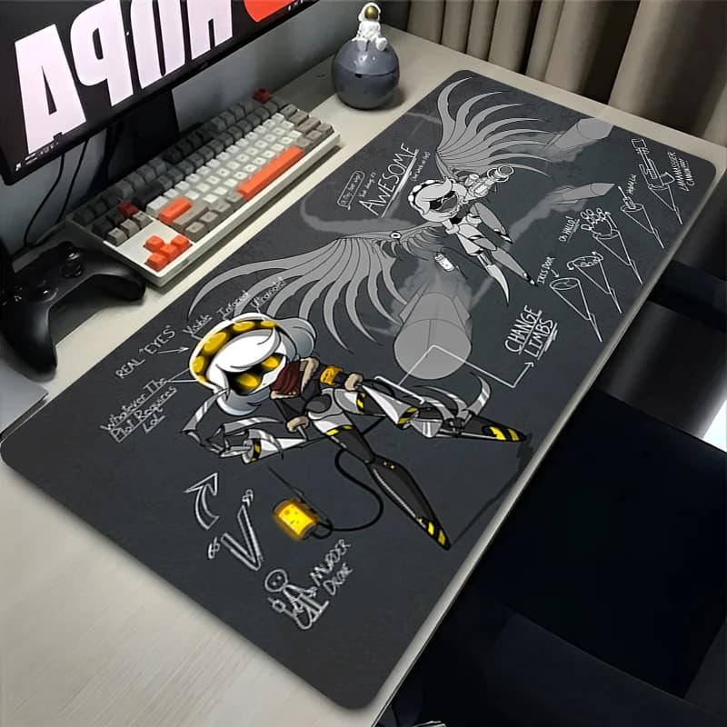 Tappetino per mouse Grande desktop Decorazione per ufficio Tappetino N Cuscino in gomma Accessori da gioco Uzi Xxl V Murder PC Tappetino per mouse antiscivolo Droni J