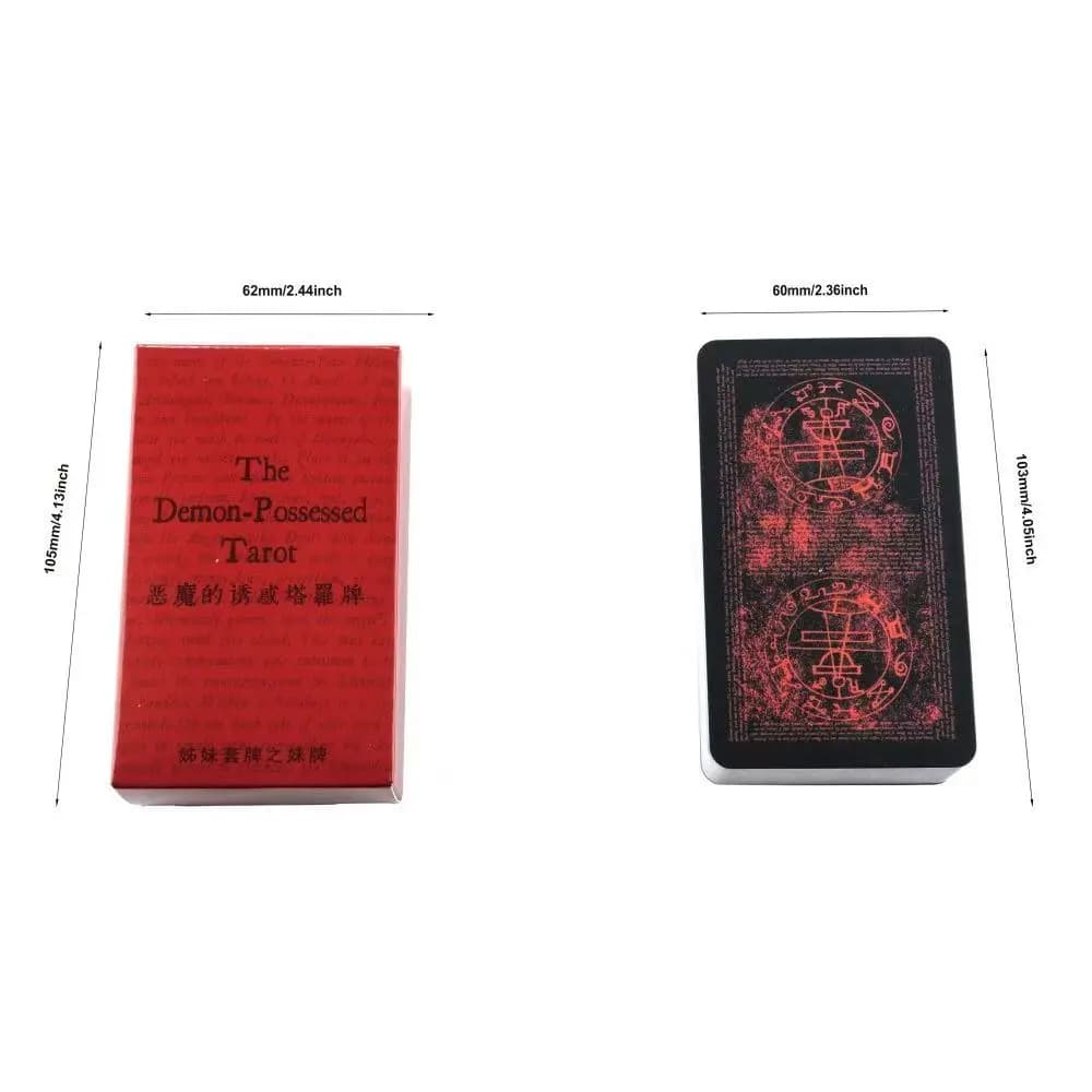 Carte dei Tarocchi Demoniacali - Set di 78 Carte Vintage Gotiche per Divinazione Occulta - 10,3*6cm