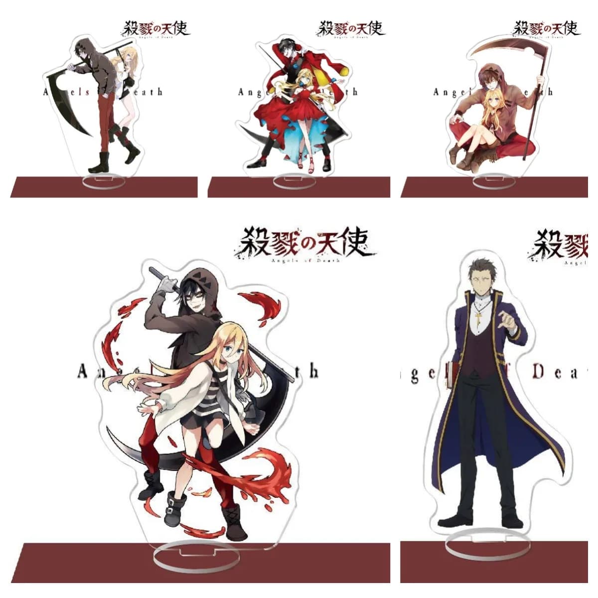 Anime Angels of Death Acrylic Stand Action Figure Desk Decor Rachel Isaac Foster Stand Model Toy Gift