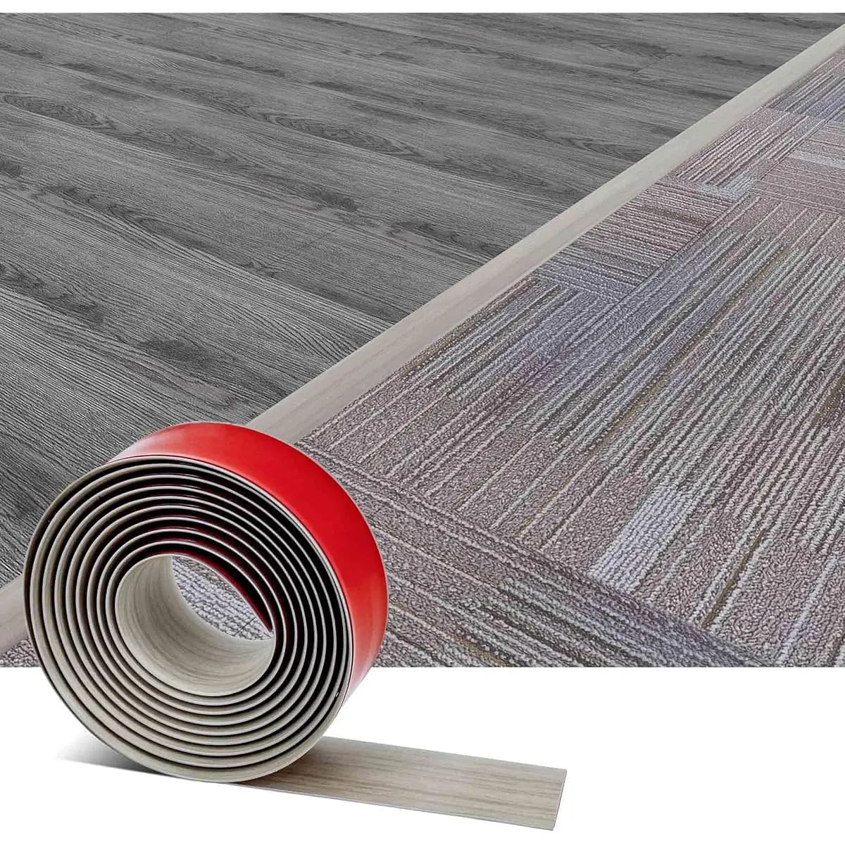Strisce autoadesive per bordi di pavimenti effetto legno, strisce per bordi di tappeti, strisce di transizione per soglie, strisce per giunti di pavimenti.