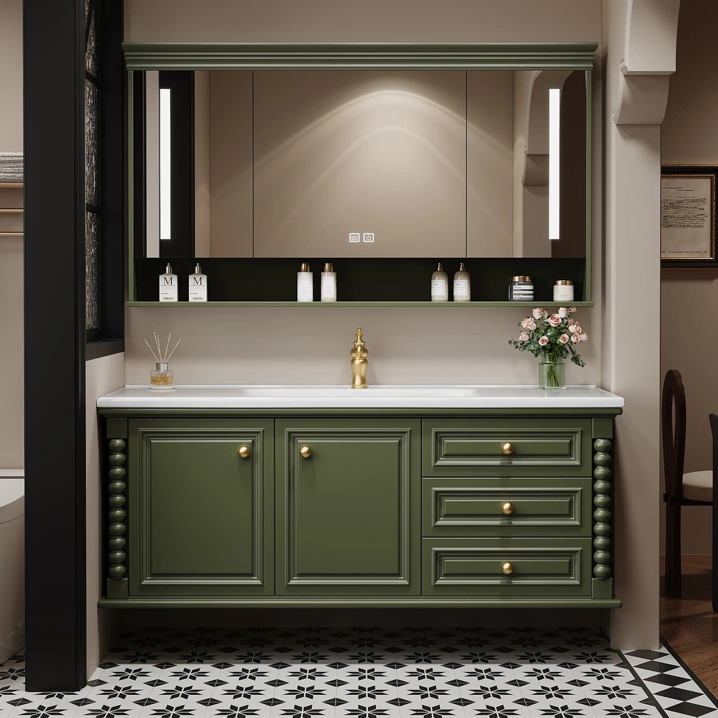 Cassetti portaoggetti Armadietto WC Organizzatore Cassetti Divisori Desgin Armadio Cura della pelle Bagno in legno Gabinete Mobili per hotel