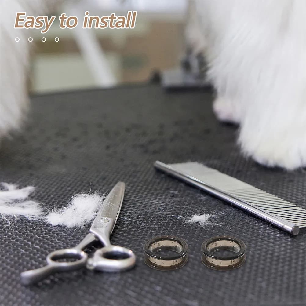 20Pcs Flexible Silicone Finger Rings Hair Scissors Thumb Inserts Pet Shear Grips Barber Grooming Accessories Comfortable Fatigue