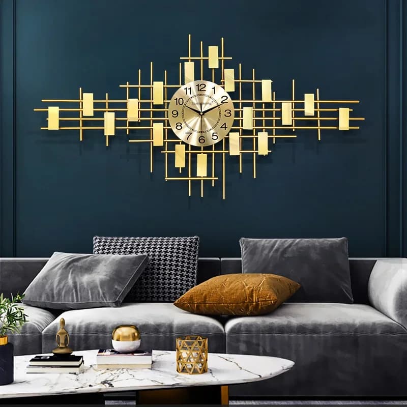 - 20 inch creative wall clock Wall decoration for living room Modern and lightweight luxury wall suspension watch