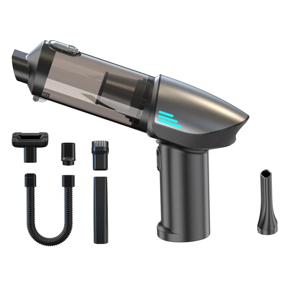 Cordless Battery Powered 3 in 1 Mini Car Vacuum Cleaner & Blower & Pump with LED Light Brushless Motor Car Home Office V26S