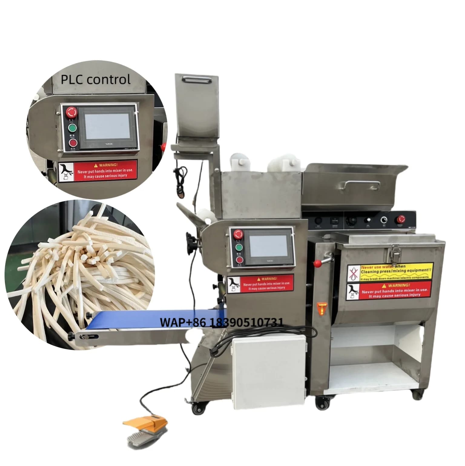 Macchina Industriale per Noodles Giapponesi/Pasta/Ramen con Funzione di Taglio