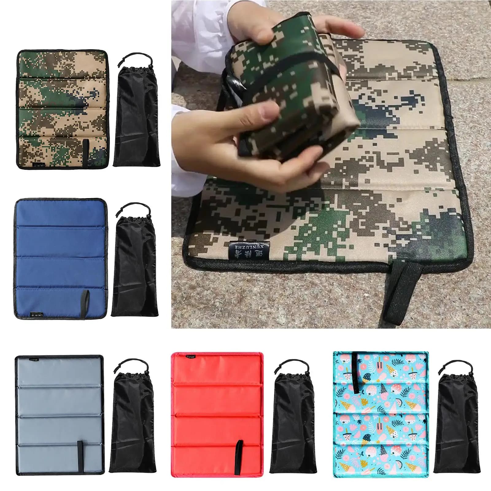 Camping Mat Ultralight Foam Seat Folding Beach Tent Picnic Mountaineering Mat Sleeping Pad Waterproof Outdoor Mattress