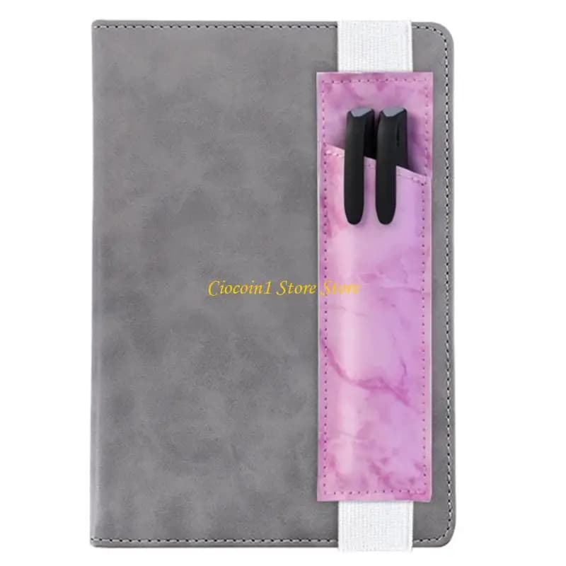 A3PC PU Leather Pen Case Pen Sleeve Adjustable Elastic Bands Pen Holder for Journal