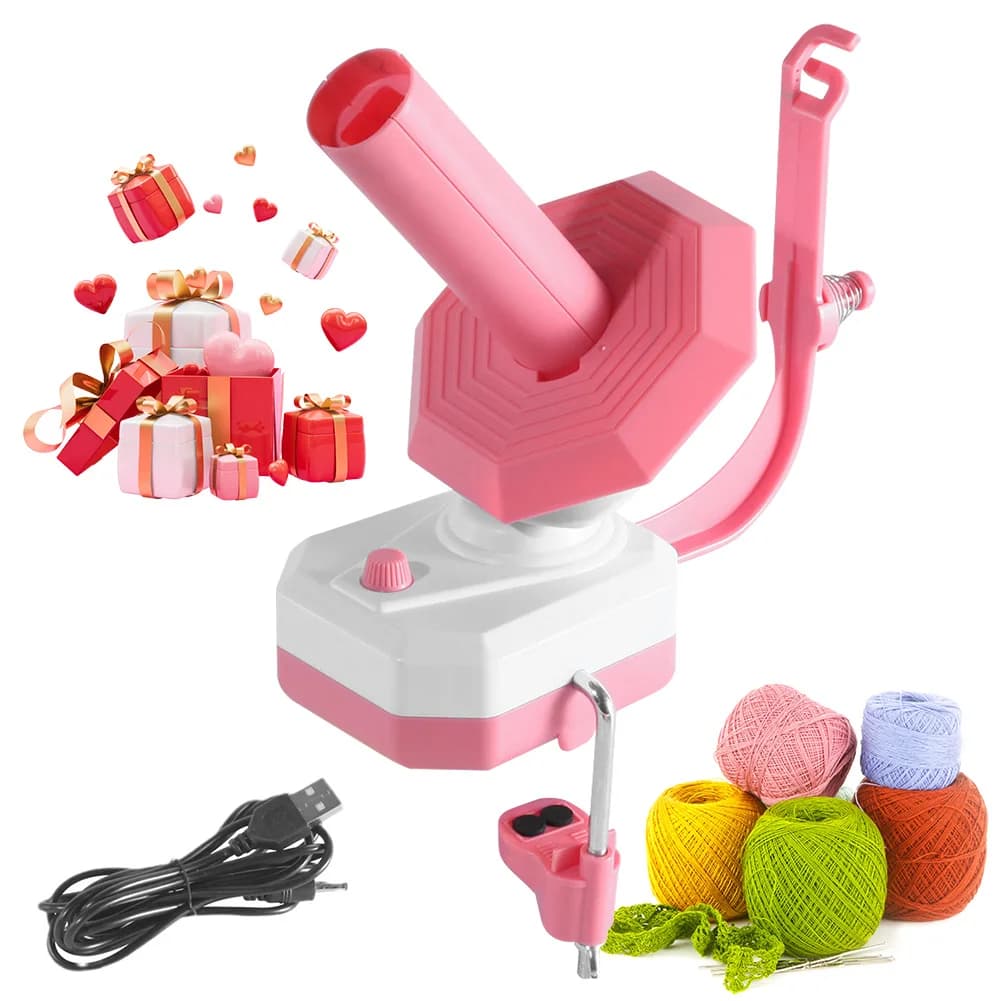 Avvolgitore Elettrico per Filati, Dispenser Automatico di Gomitoli USB, Avvolgitore Elettrico per Amanti del Crochet