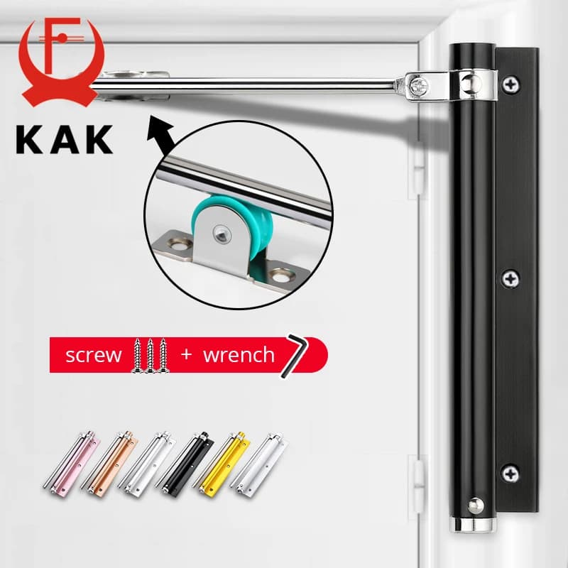 KAK Chiudiporta regolabile Chiudiporta automatico in lega di alluminio Chiusura morbida Porta ignifuga Hardware per porta resistente