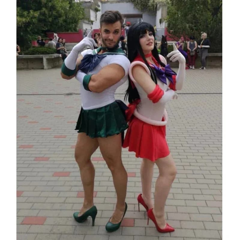 ♥ 2025 New Men Adult Kids Soul Sailor Moon Costume Tsukino Uniform Dresses Cosplay Outfit Halloween ★ ☆ ly99