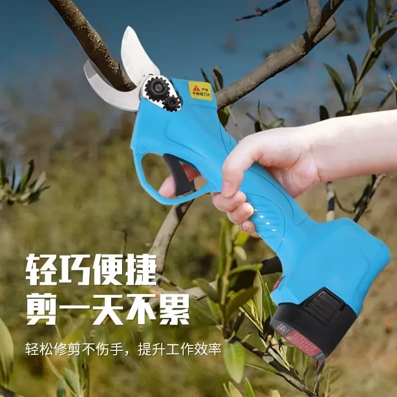 Rechargeable Electric Pruning Shears with Lithium Battery for Garden Tree Trimming Fruit Branch Cutting Professional Cordless