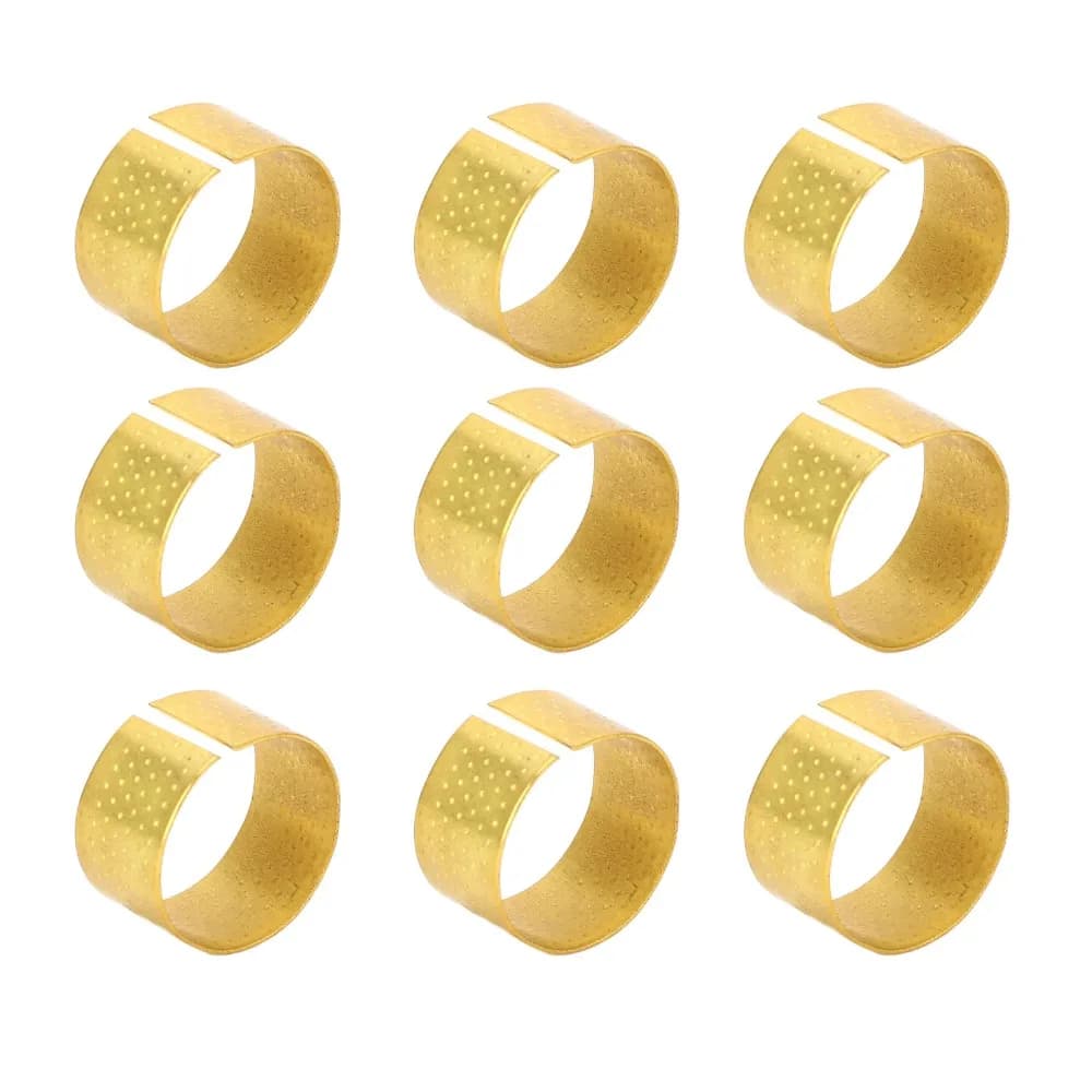 20pcs Retro Style Adjustable Ring Sewing Thimble Metal Gold Finger Protector Thimble Metal Thumb Thimble Hand Sewing