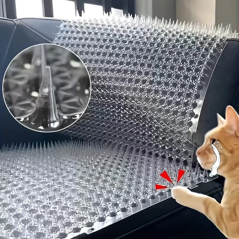 Tappetino in plastica con punte anti-sbrigliamento per gatti, 4/8/12 pezzi, strisce anti-sbrigliamento per animali domestici, tappetino con punte resistente alle intemperie, anti-gatto
