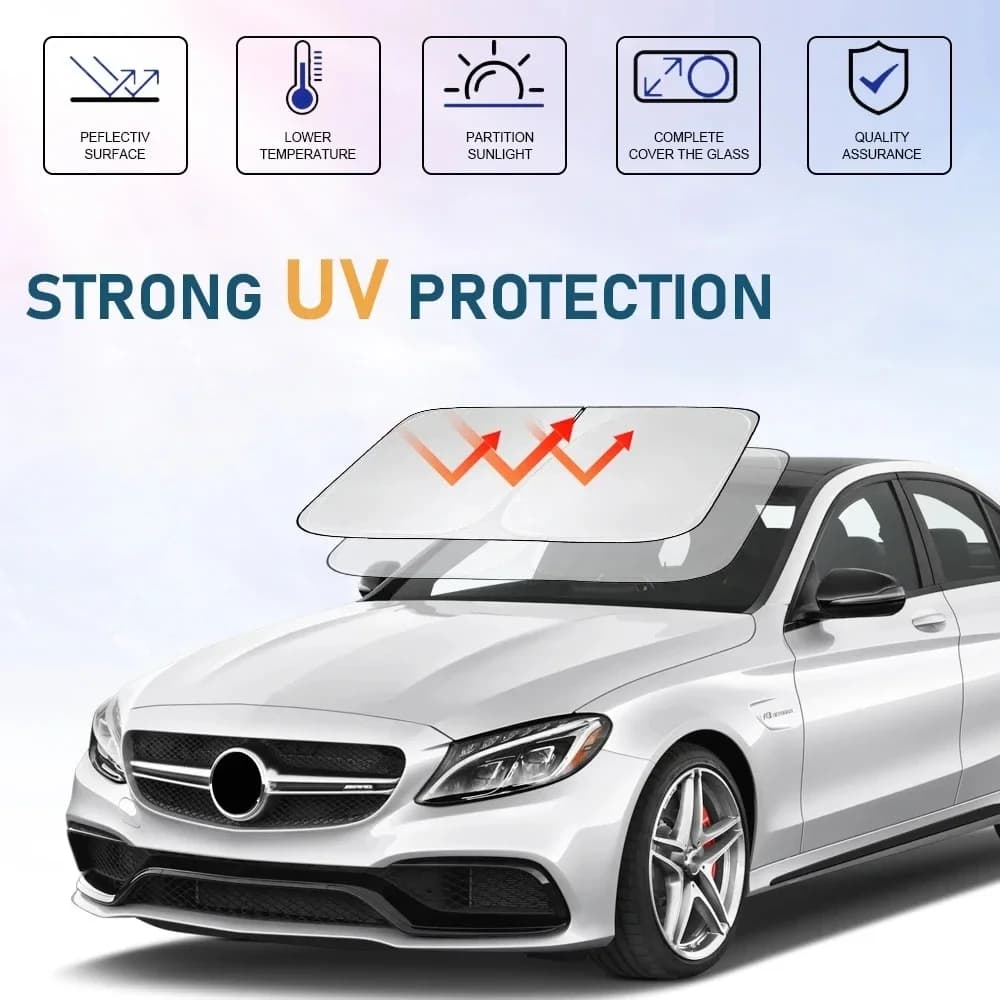 Windshield Sunshade Sunvisor Cover Windowshade for Mercedes-Benz C Class W205 C250 C300 C400 2015-2021 Accessories