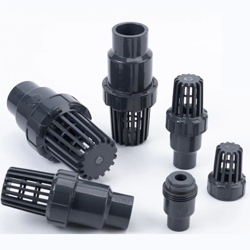 Valvola di ritegno inferiore a pistone 20/25/32/40/50/63/78mm Pompa acqua Uscita acqua Filtro UPVC Acquario Giardino Irrigazione domestica Raccordi per tubi