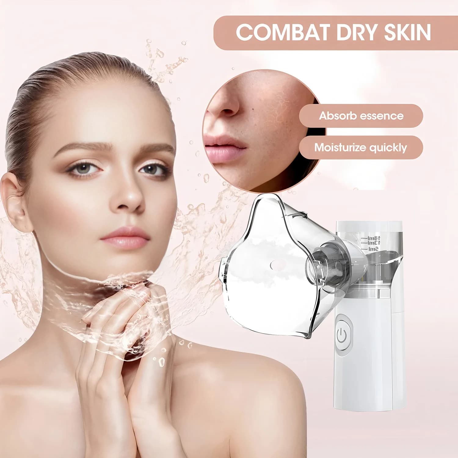 New Portable Facial Steamer3 Levels Auto Cleaning Nano Cold Spray Hydrating Apparatus Beauty Humidifier for Skincare Beauty Tool