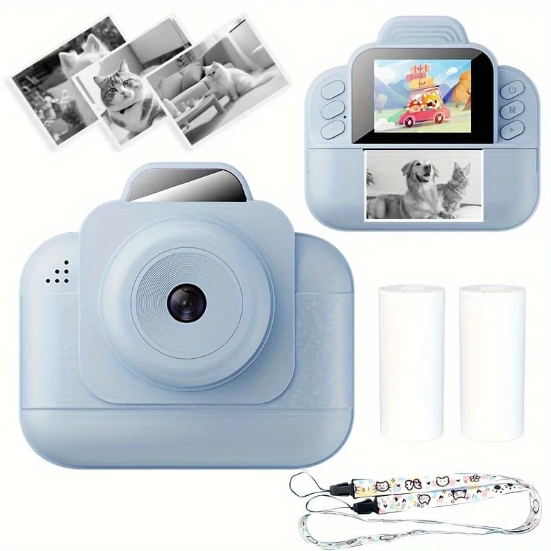 Instant Camera Kit with1080P HD Video, 2-Inch Display,USB Dual Power,Easy Photo Editing & Games Ideal for Birthdays,Valentine'S,
