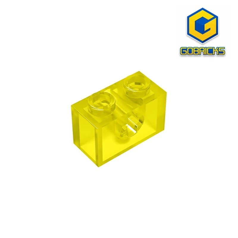 Gobricks GDS-633 MATTONE 1X2 CON FORO CROCE compatibile con lego 32064 31493 blocchi educativi fai da te per bambini tecnici